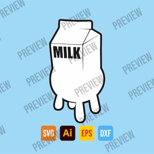 Natural Milk SVG Vector Illustration