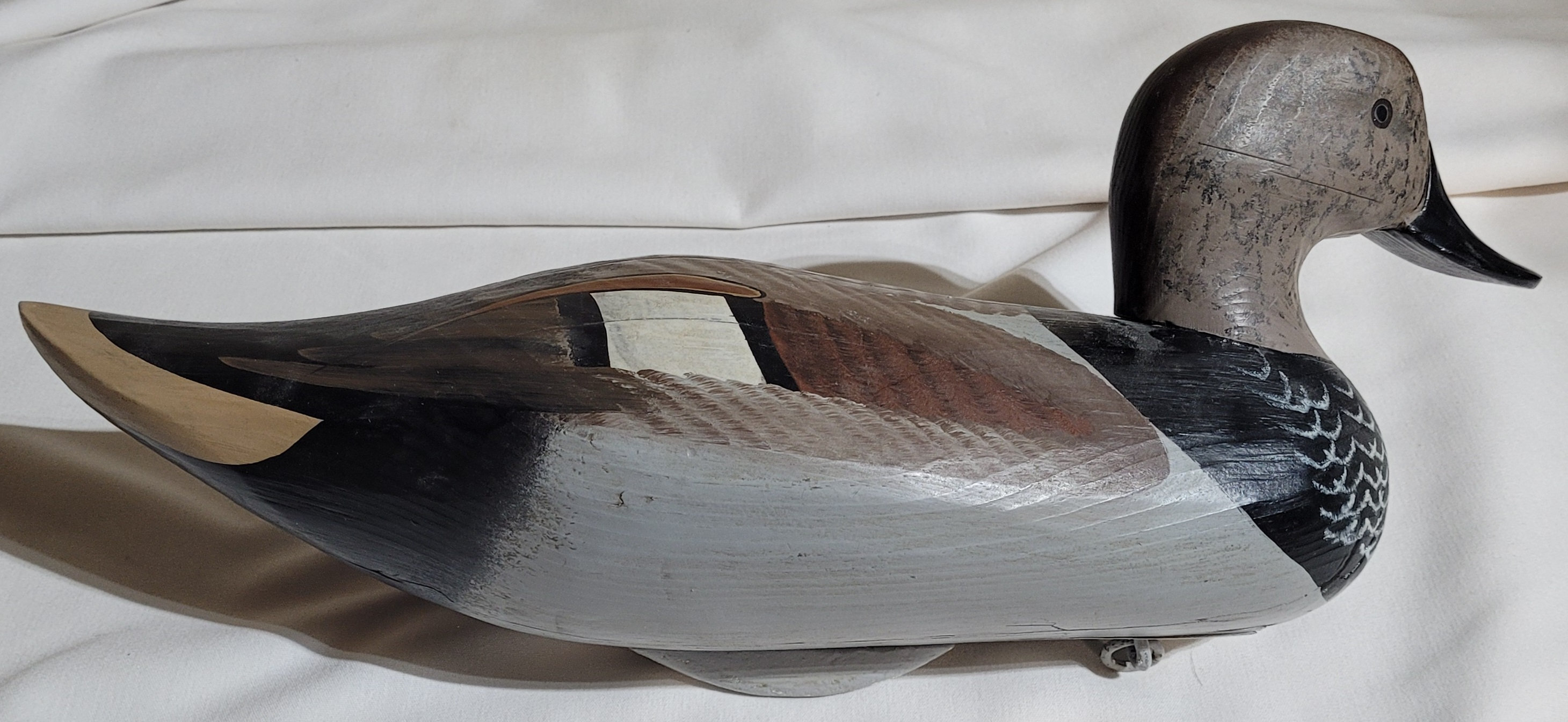 Ducks Unlimited Hand Carved & Hand Painted Duck Decoy Signed by Charles