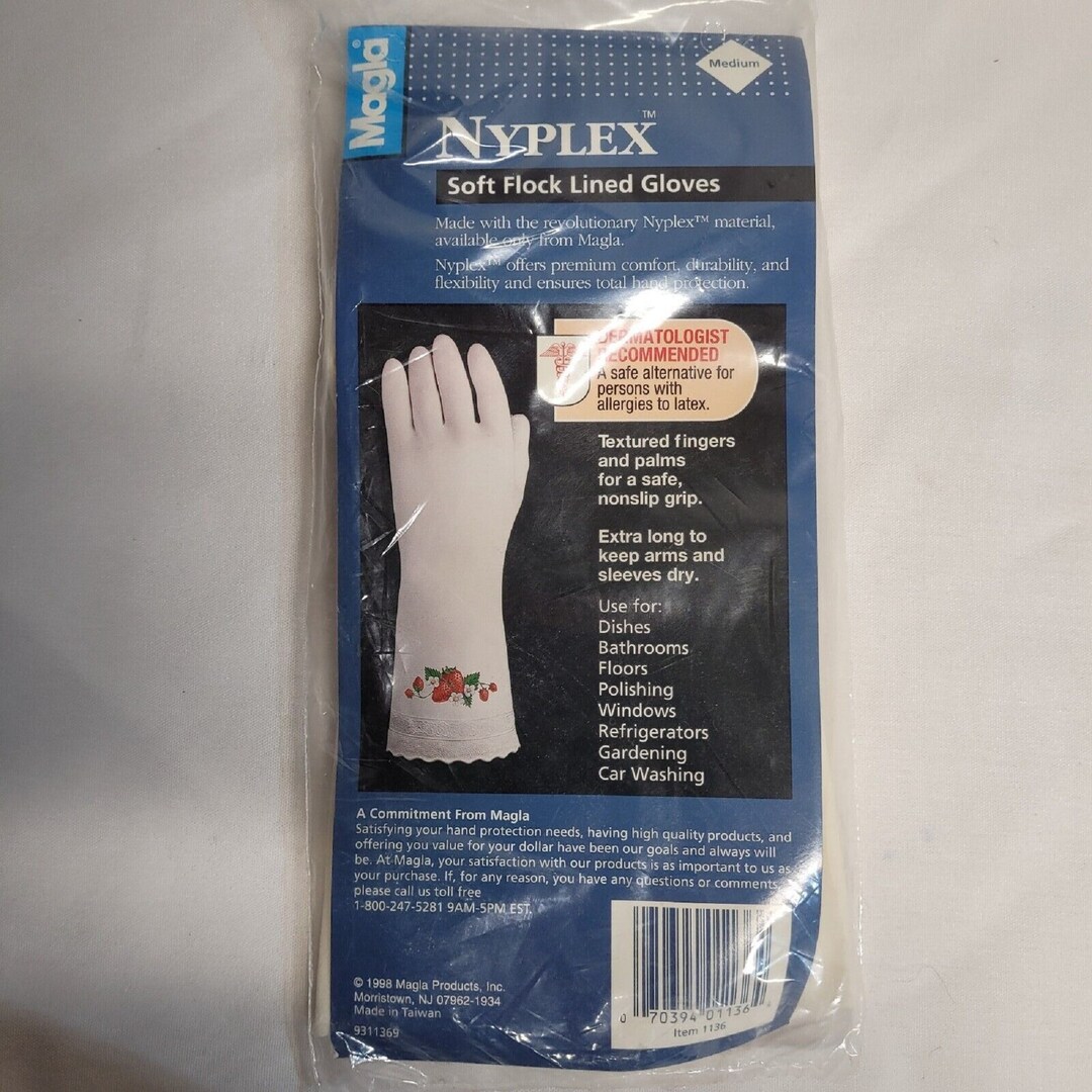 Vintage Nyplex Soft Flock Lined Gloves Size M Etsy Canada