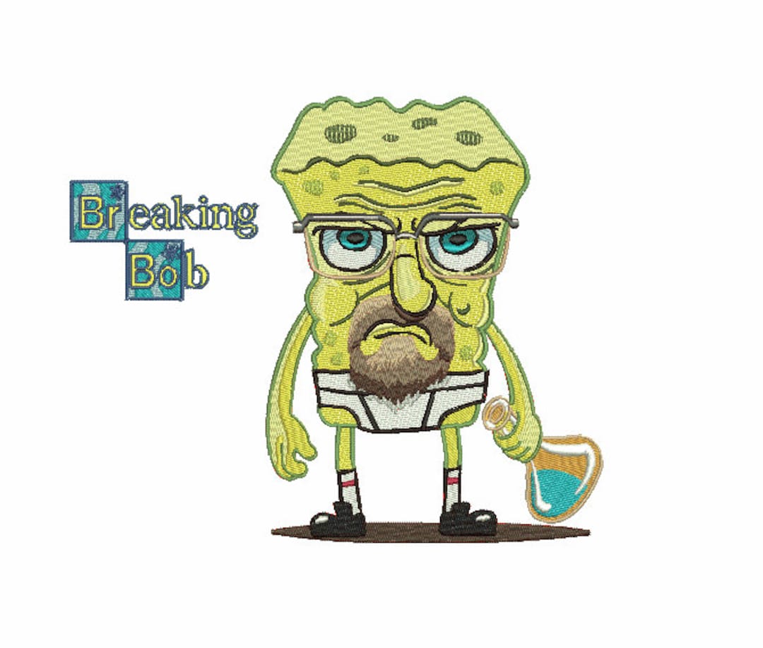 Breaking Bad Spongebob Embroidery digital Dst File Only this is NOT a