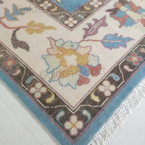 Turkish Oushak Vintage Luxury Oriental Rug Hand Knotted Rug/ 3x5 4x6 5x8 6x9 8x10 9x12 Handmade Oushak Rug 10x14 12x15 Large Livingroom Rugs