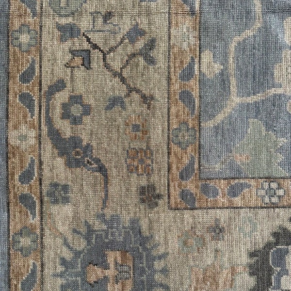 7x10 neutral Oushak rug, Vintage Turkish rug, 322x226 cm- 10.6x7.4 ft, Oushak rug 7x10, Turkish rug 7x10, Handmade area rug, 7x10 rugs