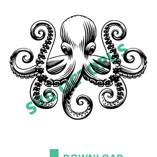 octopus svg vintage