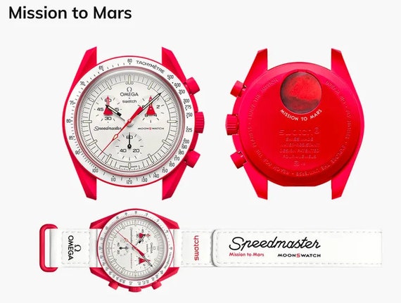 Swatch X Omega Bioceramic Moonswatch Mission to Mars Watches - Etsy