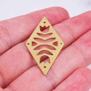 Raw Brass Earring Charm Pendant, Accessories for Earring Making, Geometric Earring Components, Brass Jewelry Earring Making Supplies, FQ0104