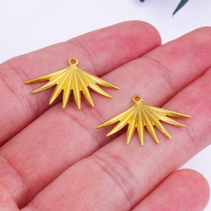 6Pcs Raw Brass Earring Charms Pendant, Perforated Earrings, Statement Dangles Earrings Accessories, Modern Brass Jewelry Supplies, FQ0375