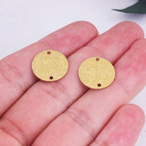 Brass Earring, Charms for Earring Making, Circle Earring Connector, Earring Accessories with holes, Brass Jewelry Earring Findings FQ0062