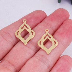 Brass Perforated Earring, Charms for Earring Making, Earring Connectors, Earring Pendant, Brass Jewelry, Earring Accessories Supplies FQ0075