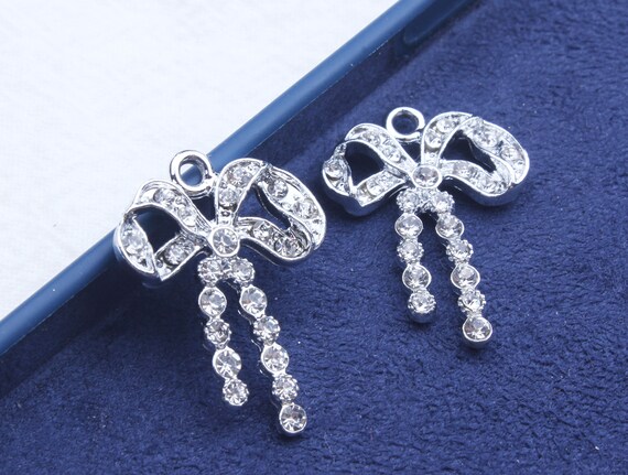 Alloy UV Plated Earring,earring Pendant,earring Accessories,bow Shape  Earring Charms,charms for Earring Making,alloy Jewelry Supplies FQ0037 