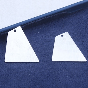 Silver Plated Brass Geometry Shape Earring Pendant,Jewelry Supplies,Brass Earring Connectors,Charms and Findings for Earring Creation FQ0296