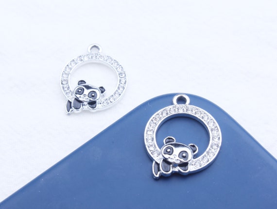 Alloy UV Plated Earring,earring Pendant,earring Accessories,panda Shape Earring,charms  for Earring Making,alloy Jewelry Supplies FQ0035 
