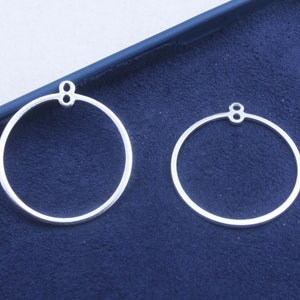 Silver Plated Brass Earring,Earring Connector,Earring Findings,Brass Earring Charms,Earring Accessories,Circular Shape Earring FQ0241