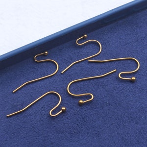 Gold Plated Brass Earring Wires Accessories,Earring Connector,Brass Earring Findings,Charms For Earring Making,Brass Jewelry Supplies FQ0007