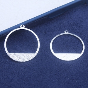Silver Plated Brass Earring,Circular Shape Earring,Brass Earring Pendant,Earring Charms,Earring Connector,Brass Jewelry Supplies FQ0239