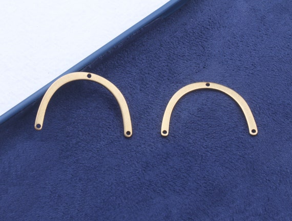 Raw Brass Earring,arch Shape Connector,earring Accessories,charms for  Earring Making,earring Findings,brass Jewelry Supply FQ0125 