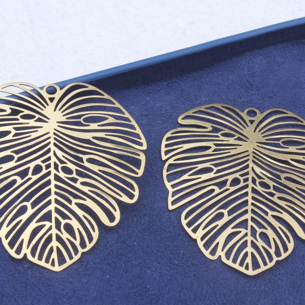 Leaf shape brass sheet,Earring connectors,Copper earring pendant,Diy earring making,Earring parts,Earring supplies,Brass jewelry FQ0445