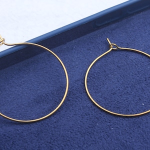 Gold Plated Brass Earring Circle Accessories,Earring Connector,Earring Pendant,Brass Charms For Earring Making,Brass Jewelry Supplies FQ0009
