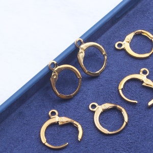Gold Plated Brass Earring Hook,Earring Connector,Brass Earring Findings,Earring Accessories For Jewelry Making,Brass Jewelry Supplies FQ0016