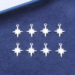 Silver Plated Brass Earring Component,Earring Pendant,Earring Findings,Star Shape Earring,Earring Accessories,Silver Earring Charms FQ0351