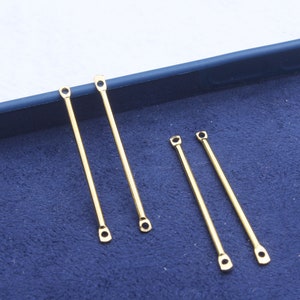 Gold Plated Brass Stick Earring Accessories,Earring Connector,Brass Earring Findings,Charms For Earring Making,Brass Jewelry Supplies FQ0005