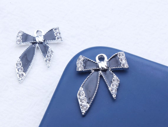 Alloy UV Plated Earring,earring Pendant,earring Accessories,bow Shape  Earring Charms,charms for Earring Making,alloy Jewelry Supplies FQ0037 