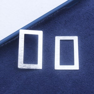 Silver Plated Brass Earring,DIY Jewelry Making,Brass Earring Charms,Jewelry Parts,Square Shape Earring,Copper Earring Accessories FQ0221