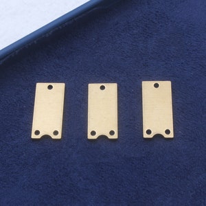 Raw Brass Earring,Three Hole Connector,Earring Pendant,Brass Earring Charms,Earring Accessories,Jewelry Supply,Brass Jewelry FQ0144