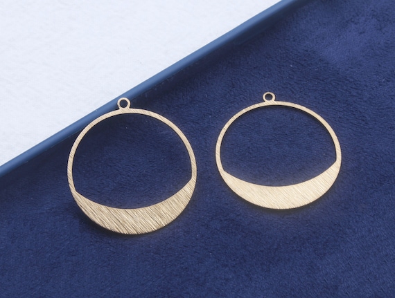 Brass Earring,circle Shape Earring,earring Pendant,charms for Earring  Making,earring Connectors,earring Parts Supply FQ0097 