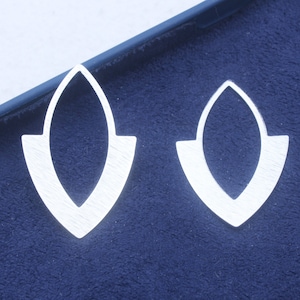 Silver Plated Brass Earring Pendant,Earring Connector,Leaf Shape Earring,Earring Accessories,Earring Charms,Brass Jewelry Supplies FQ0270