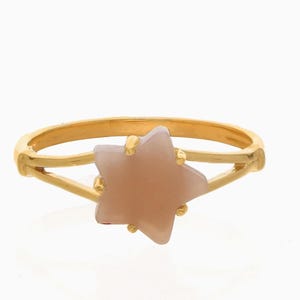925 Silver Star Rose Quartz Ring, Unique Dainty Amethyst Ring, Star Cut Gemstone Prong Set Ring, Handmade Star Moonstone Ring, Delicate Ring