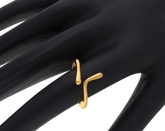 Knuckle Ring, Minimalist Sterling Silver Ring - Adjustable