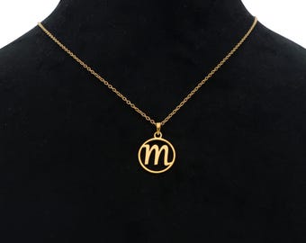 Collar con el signo zodiacal de Escorpio en oro, delicado collar de plata 925 con el signo de Escorpio, collar con el horóscopo zodiacal, regalo de cumpleaños para Escorpio, collar de astrología.