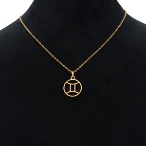 Gemini Necklace, Gemini Zodiac Sign Necklace, Dainty Gold Gemini Necklace, Gemini Birthday Gift, Astrology Necklace