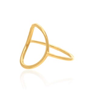 Sterling Silber Oval Kreis Ring, Oval Karma Ring, Kreis Ring, offener Kreis Ring, einfacher O Ring, Oval Ring, Silber Oval Ring, Geschenk für sie