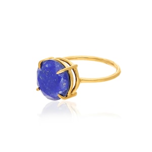 Natural Lapis Lazuli Wedding Ring For Women Unique Lapis Lazuli Engagement Ring 925 Silver Lapis Lazuli Bridal Promise Ring Gift For Women