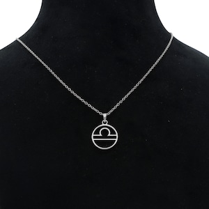 Libra Necklace, Sterling Silver Zodiac Sign Necklace, Libra Tiny Zodiac Pendant 14K Solid Gold, Minimalist Astrology Necklace, Gift For Her