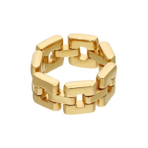 Chain Ring, Chain Link Ring, Silver Chain Ring, Promise Ring, Delicate Ring, Chain Ring For Men, Thick Chain Ring, Gold Plated Chain Ring