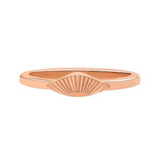 Sun Rising Ring, Tiny Signet Ring, Sunshine Ring, Sun Jewelry, Gold filled Sunburst Ring, Gold Ring, Dainty Signet Ring, Stackable Ring