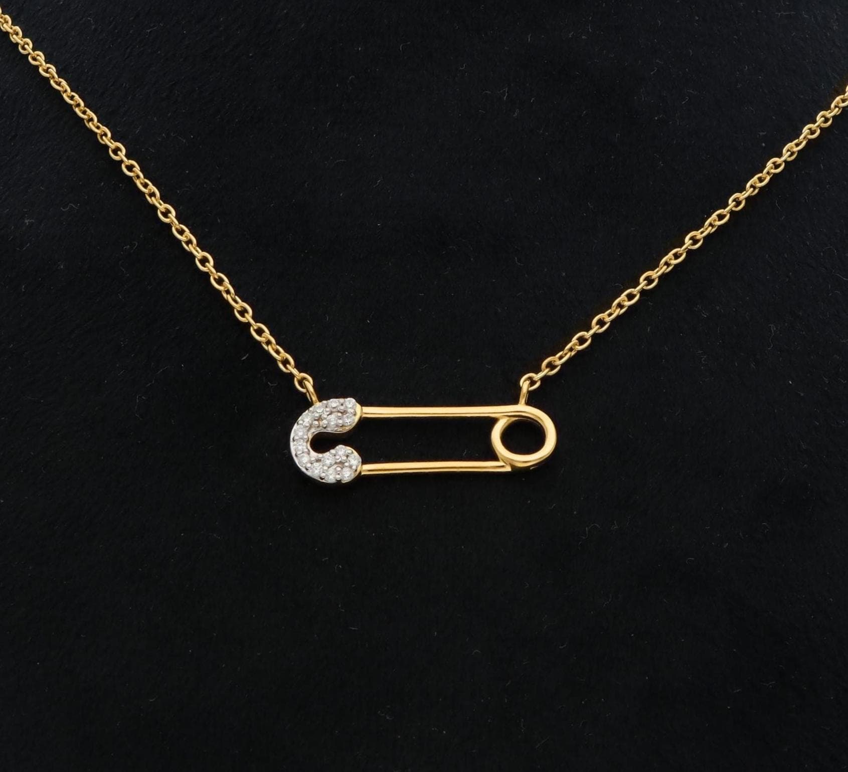 Bracelet safety chain 18k yellow gold - Etsy 日本