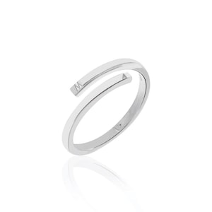 Duo Initial Rings, 925 Silver Personalized Wrap Ring, Custom Dainty Initial Letter Ring, Stackable Rings, Ring for Couples, Christmas Gift