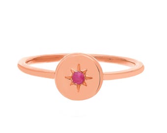 Stern Siegelring 14K Gold Stern Ring einzigartiger Minimalist Ring Sterling Silber Ring himmlischen Stern Ring Starburst Ring