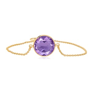 Elegant Amethyst Bracelet in 14k Gold 925 Sterling Silver - February Birthstone Gift for Her