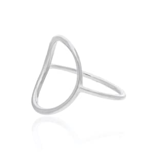 Sterling Silber Oval Kreis Ring Oval Karma Ring, Kreis Ring, offener Kreis Ring, einfacher O Ring, Oval Ring, 14k Gold Kreis Oval Ring, Geschenk