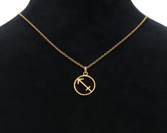 Sagittarius Zodiac Sign Necklace, Tiny Sagittarius Symbol Necklace, Sagittarius Necklace 925 Sterling Silver Sagittarius jewelry, Gift