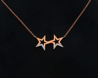 COLLANA DA DONNA CON CIONDOLO STELLA ORO BIANCO 18KT E ZIRCONI 2