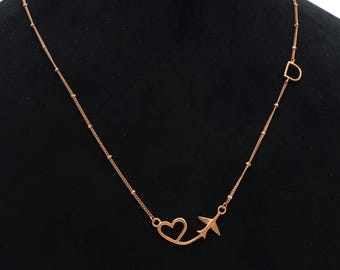 Collana Aereo In Argento 925 Con Ciondolo A Forma Di Aeroplano Di Carta - Regalo Per Assistenti Di Volo E Piloti