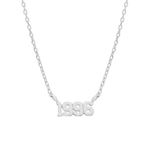 Personalized Number Necklace, 925 Sterling Silver Year Necklace, Birthday Gift Necklace, Date Necklace, Numeric Charm, Anniversary Gift