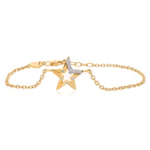 Gold Star Bracelet, Mini Star Bracelet, 14k Gold Plated 925 Sterling Silver, Celestial Bracelet, Delicate Bracelet, Valentine&#39;s Gift for Her