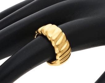 Chunky Wide Band Statement Ring, 14k Gold Vermeil Chunky Wide Band, Gold Thick Band Ring, Sterling Silver Ring Unique Wide Stacking Band