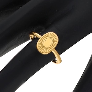 925 zilvergouden ovale zonnestraalring, 14K Sunburst-ring, gegraveerde gouden ring, hemelse ovale ring, alledaagse ring, unisex ring